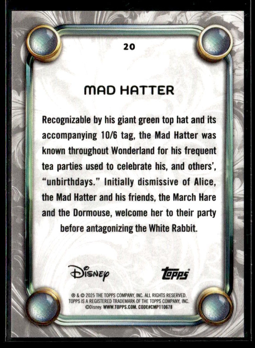 2025 Topps Disney Wonder #20 Mad Hatter