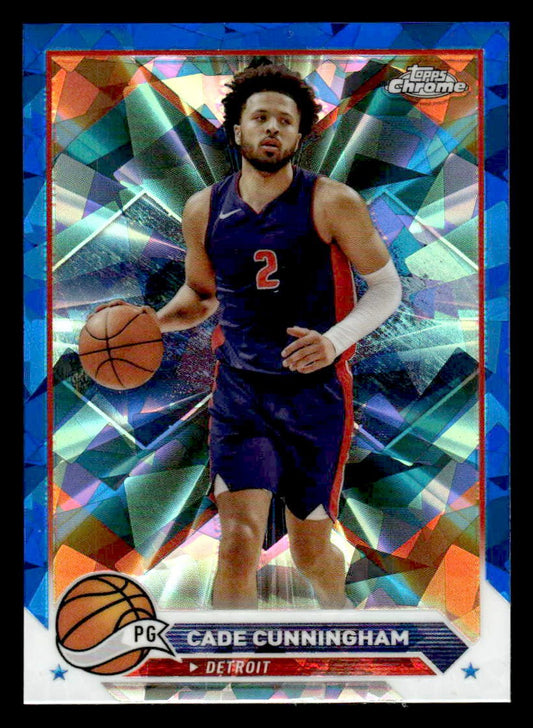 2023-24 Topps Chrome Sapphire Edition #107 Cade Cunningham