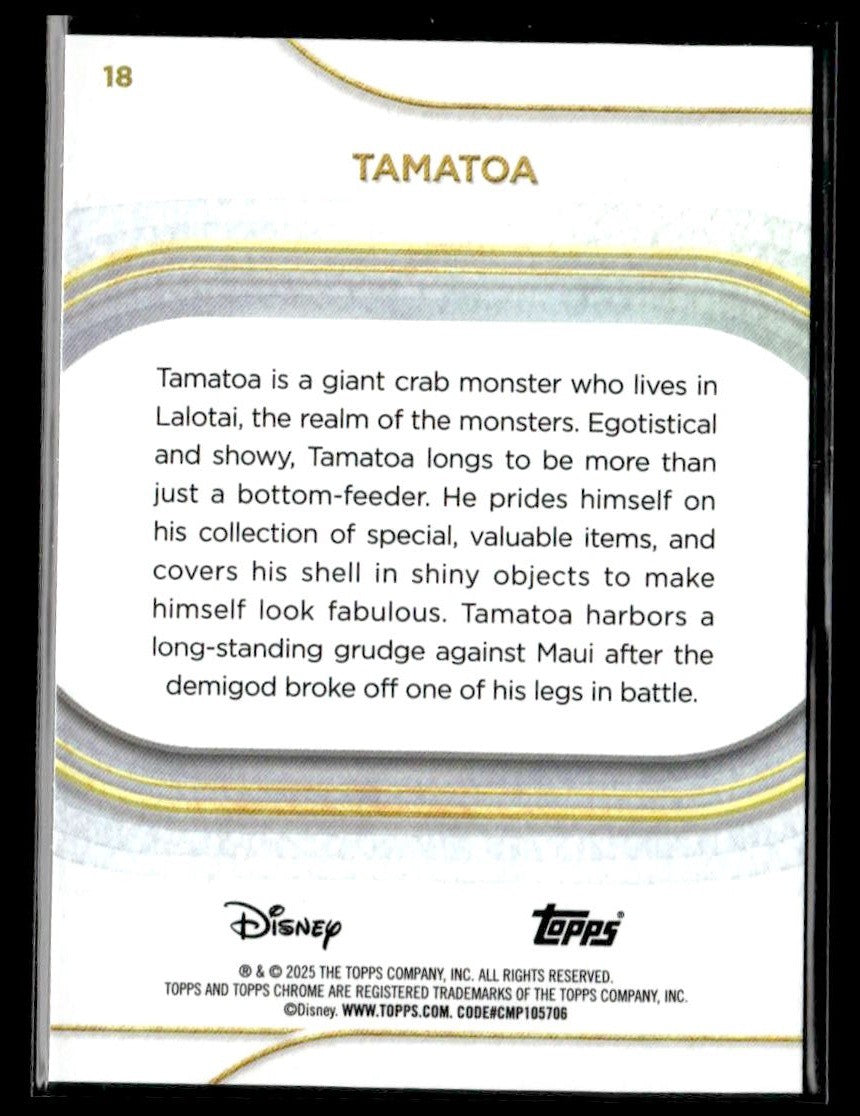 π Tamatoa β 2025 Topps Chrome Disney #18 π