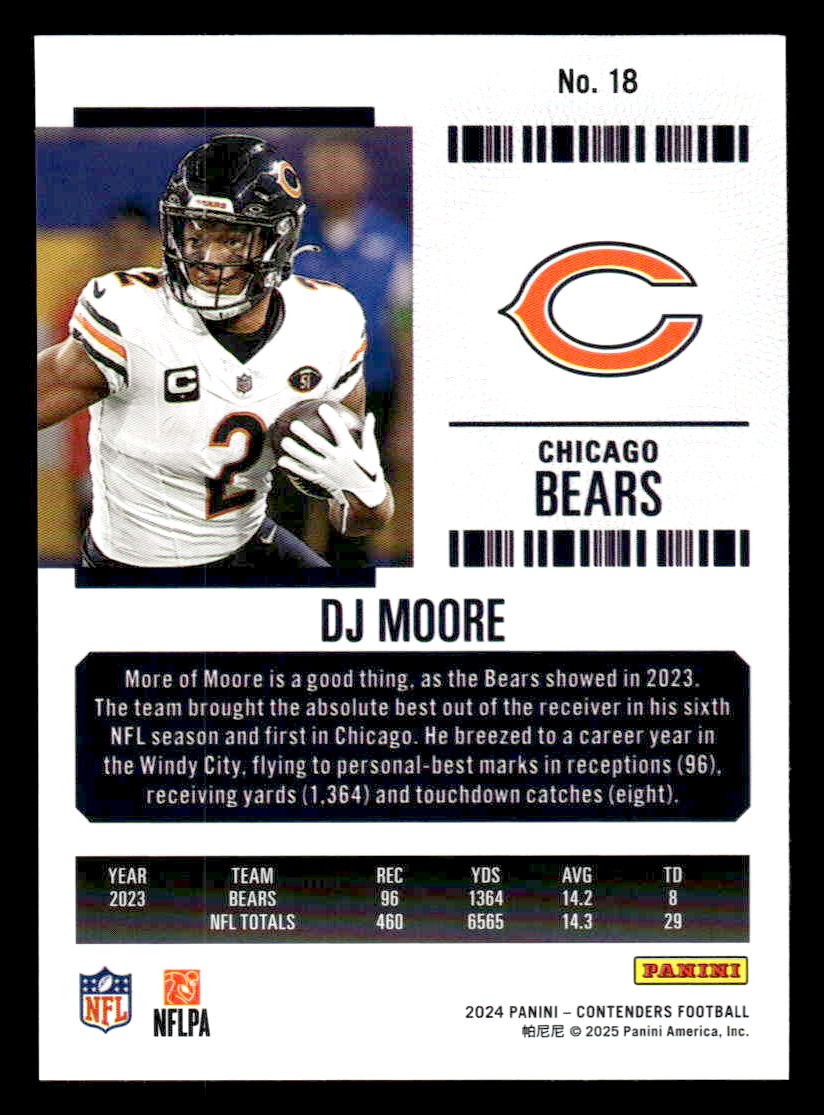 2024 Panini Contenders Football Mojo #18 DJ Moore