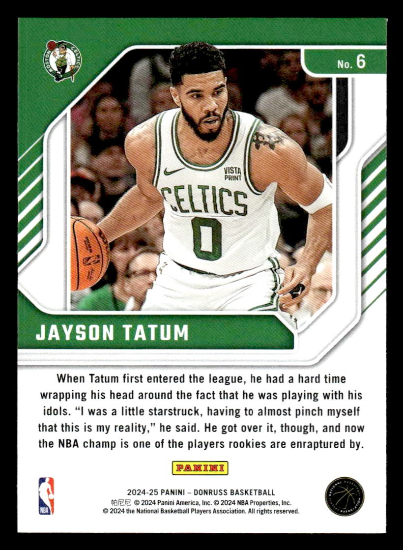 2024-25 Donruss #6 Jayson Tatum Franchise Features