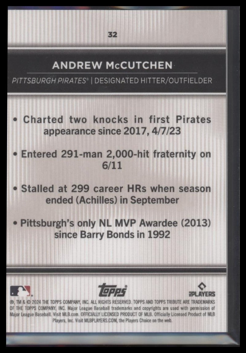 2024 Topps Tribute #32 Andrew McCutchen Green #/99