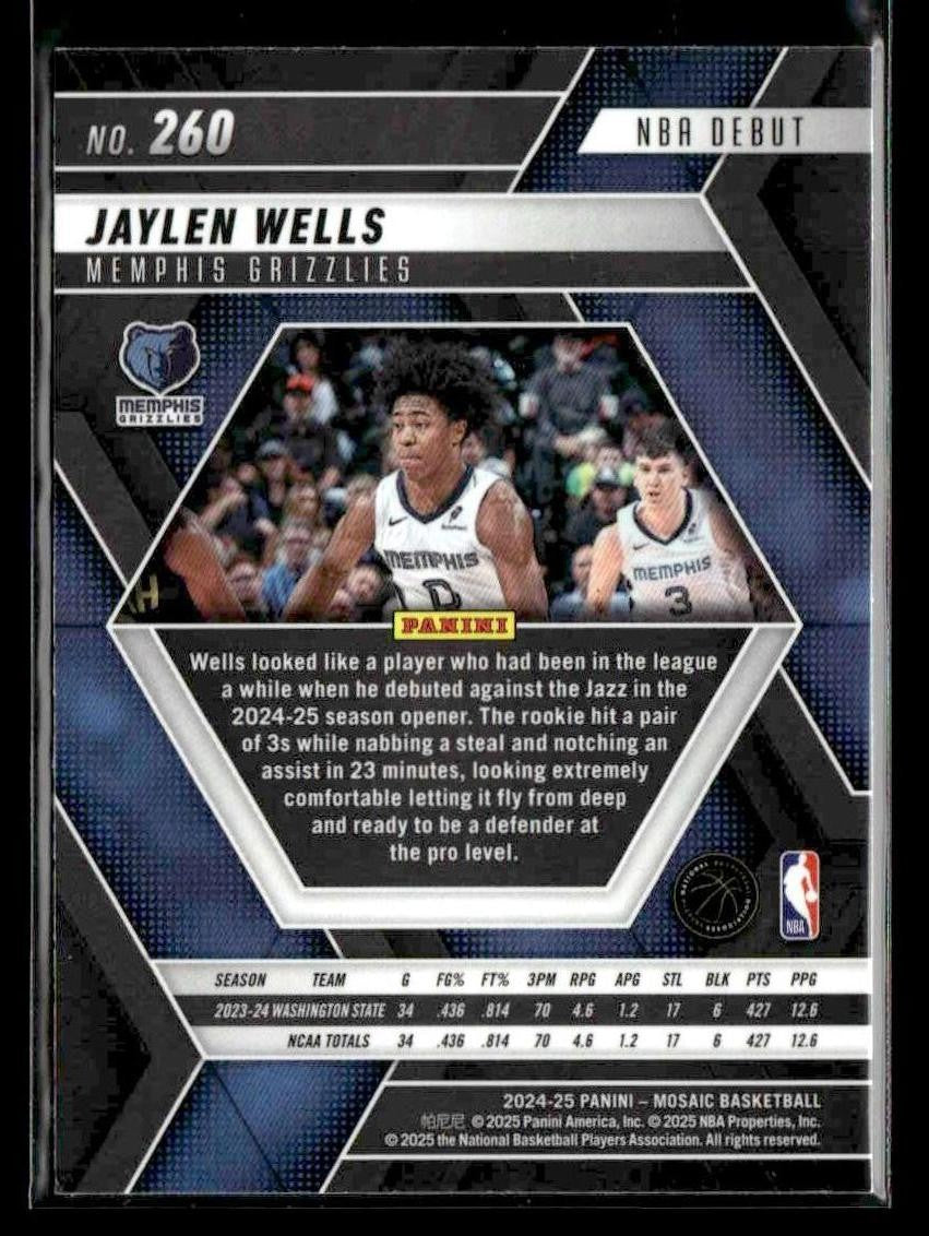 2024-25 Panini Mosaic #260 Jaylen Wells