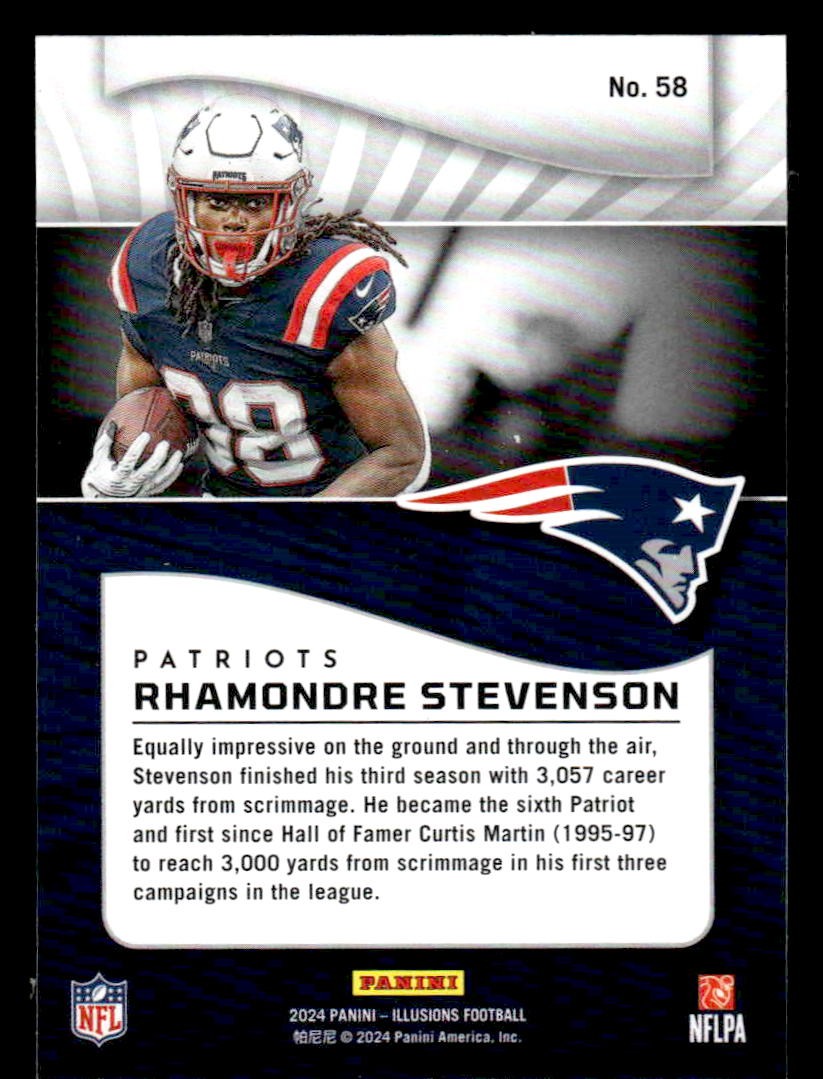 2024 Panini Illusions #58 Rhamondre Stevenson Retail