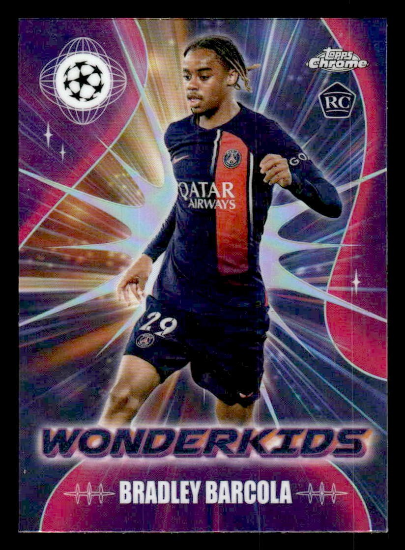 2023-24 Topps Chrome UEFA Club Competitions #WK-9 Bradley Barcola Wonderkids