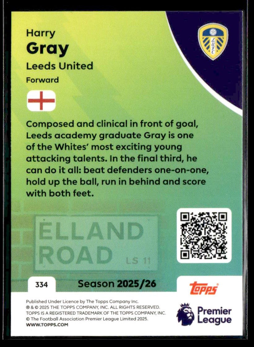 2025-26 Topps Premier League #334 Harry Gray
