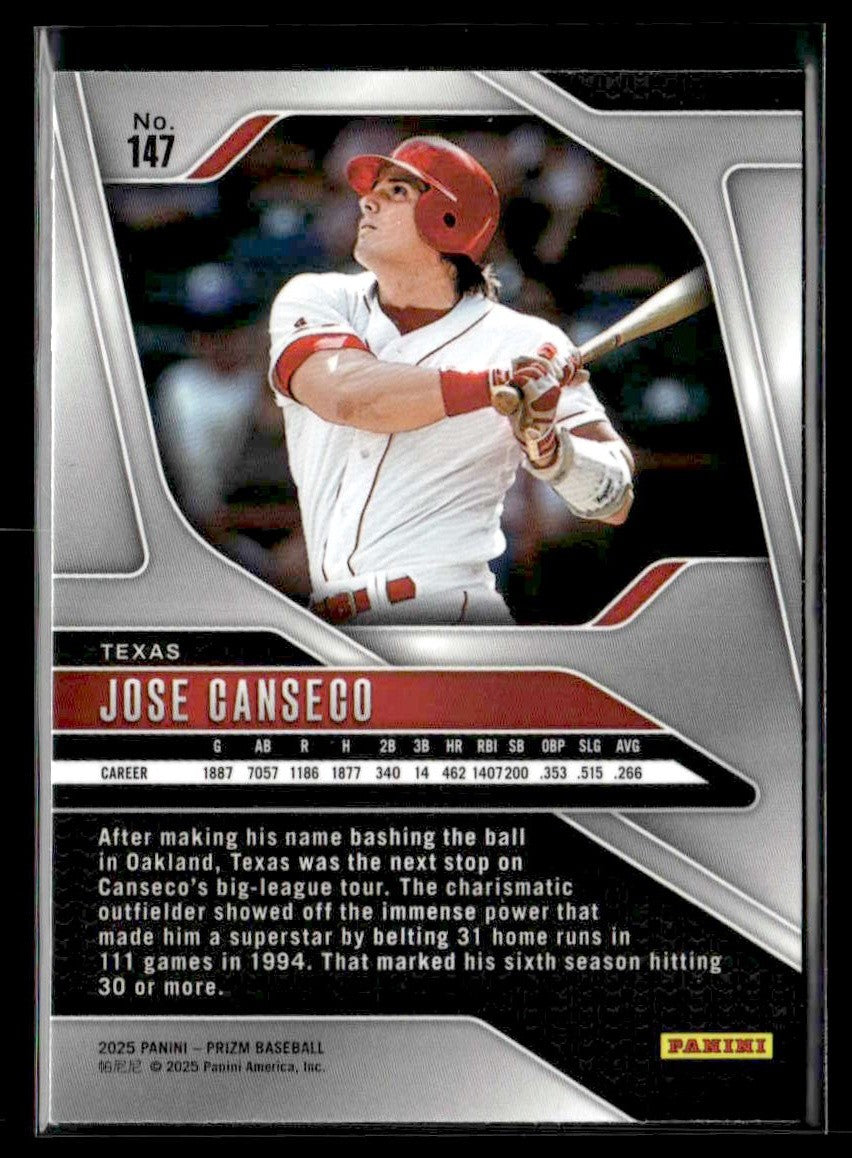 2025 Panini Prizm #147 Jose Canseco