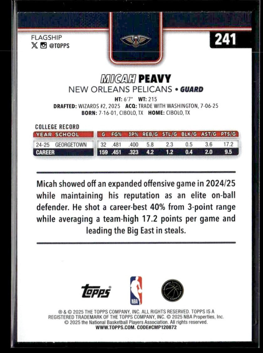 2025-26 Topps #241 Micah Peavy