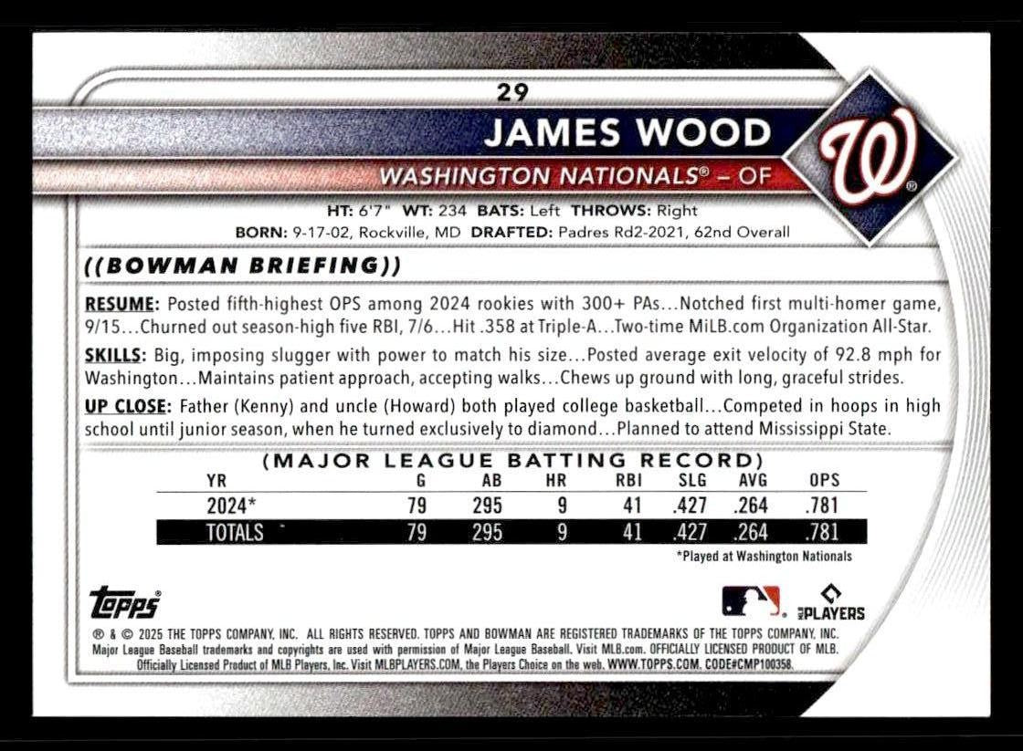 2025 Bowman #29 James Wood