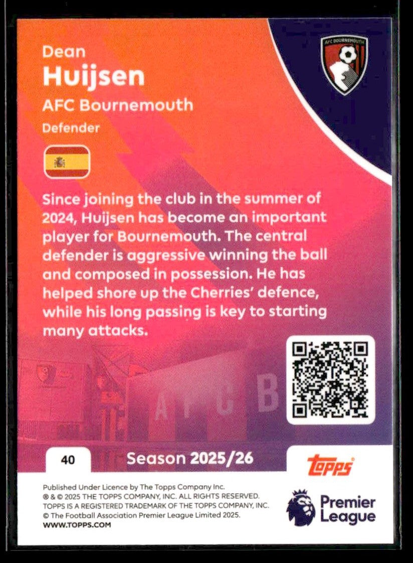 2025-26 Topps Premier League #40 Dean Huijsen