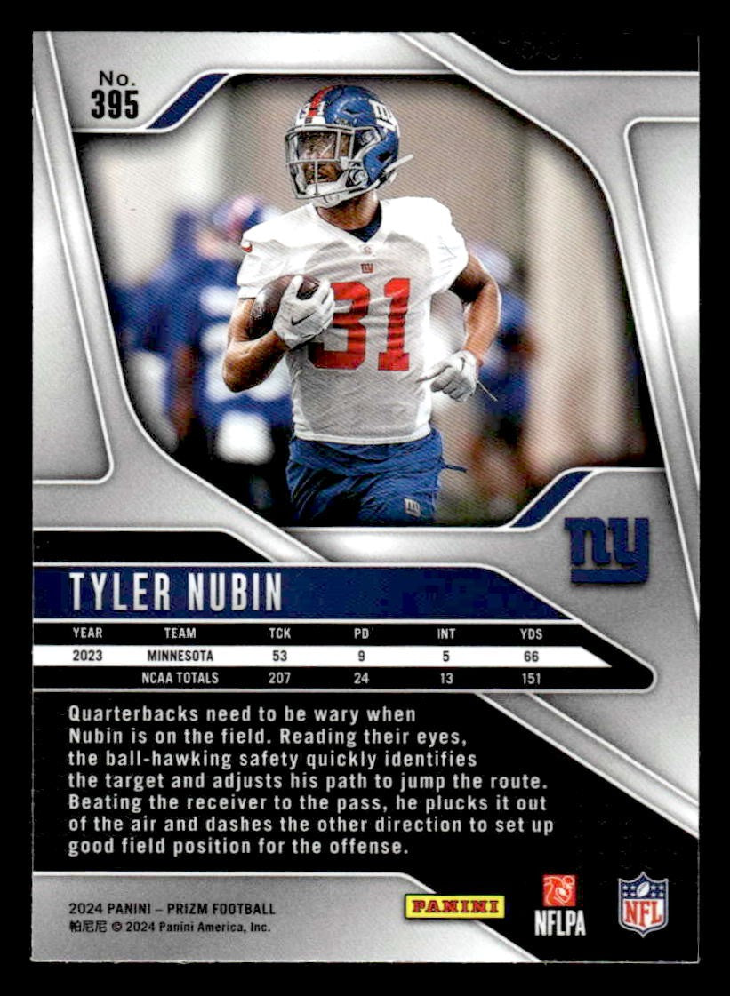 2024 Panini Prizm #395 Tyler Nubin