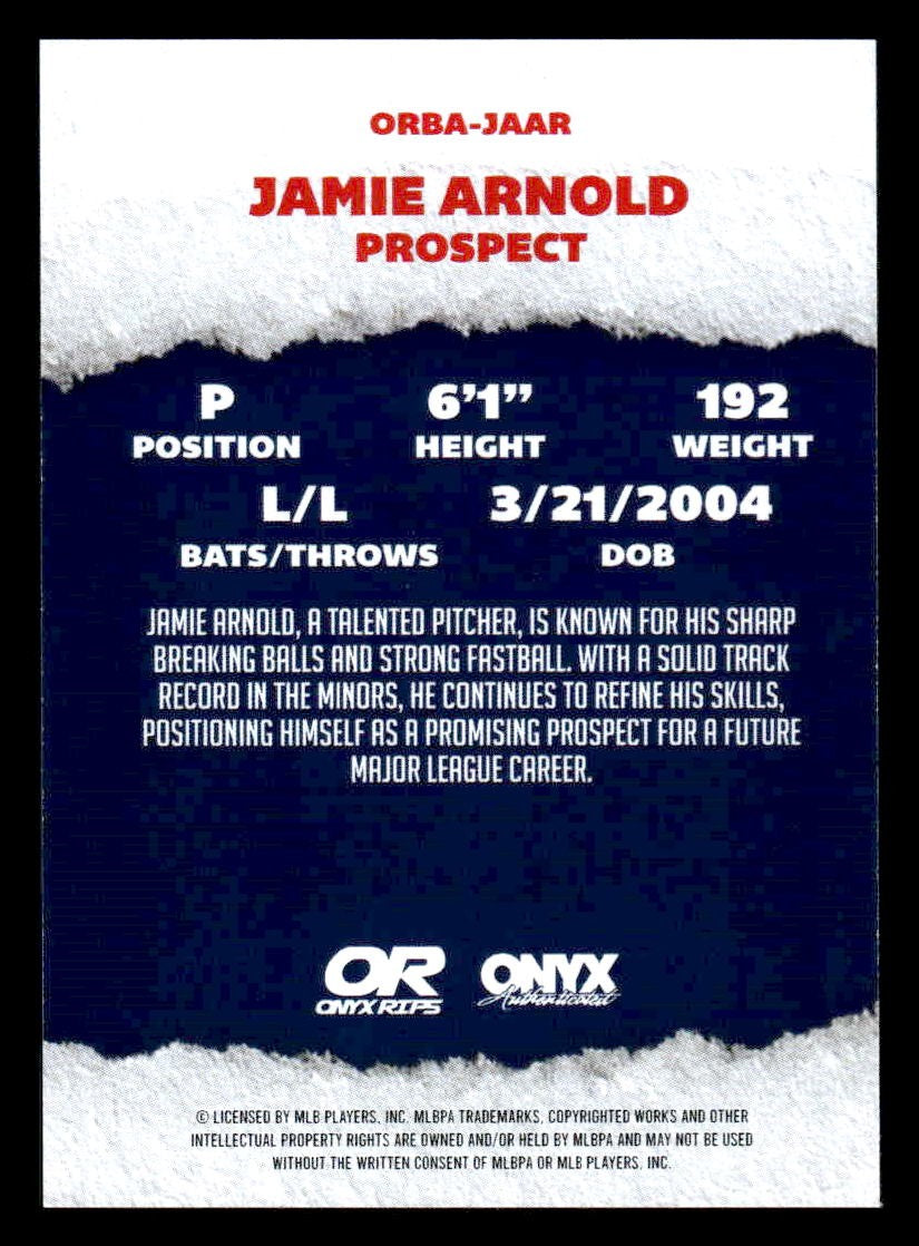 2025 Onyx Rips #ORBA-JAAR Jamie Arnold