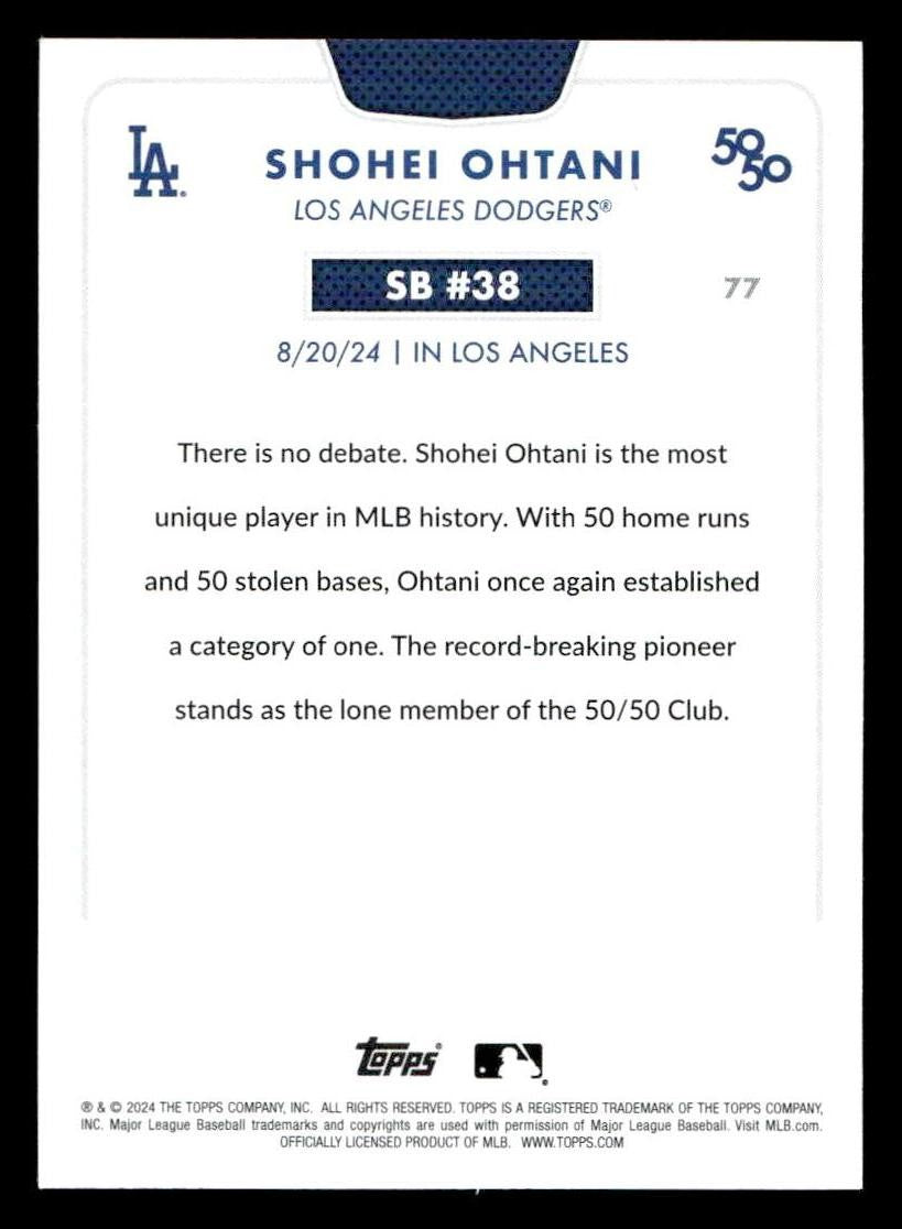 2024 Topps 50/50: Shohei Ohtani #77 Shohei Ohtani