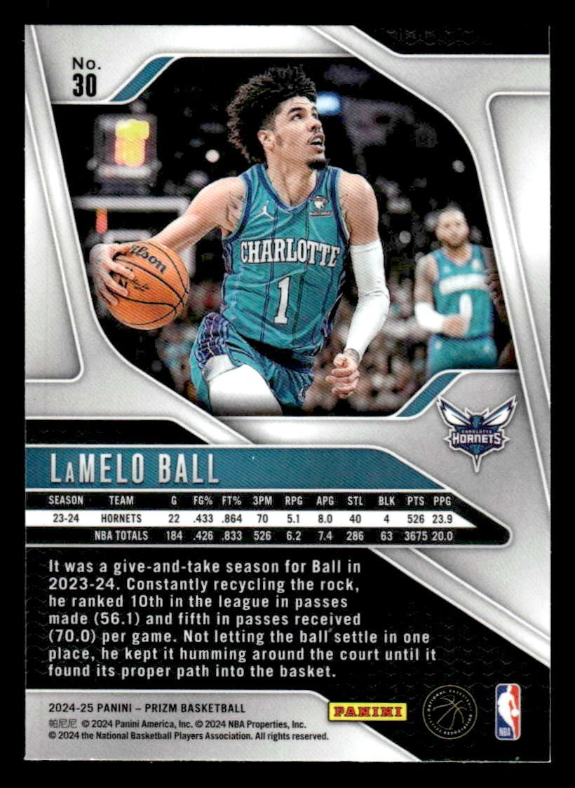 2024-25 Panini Prizm #30 LaMelo Ball