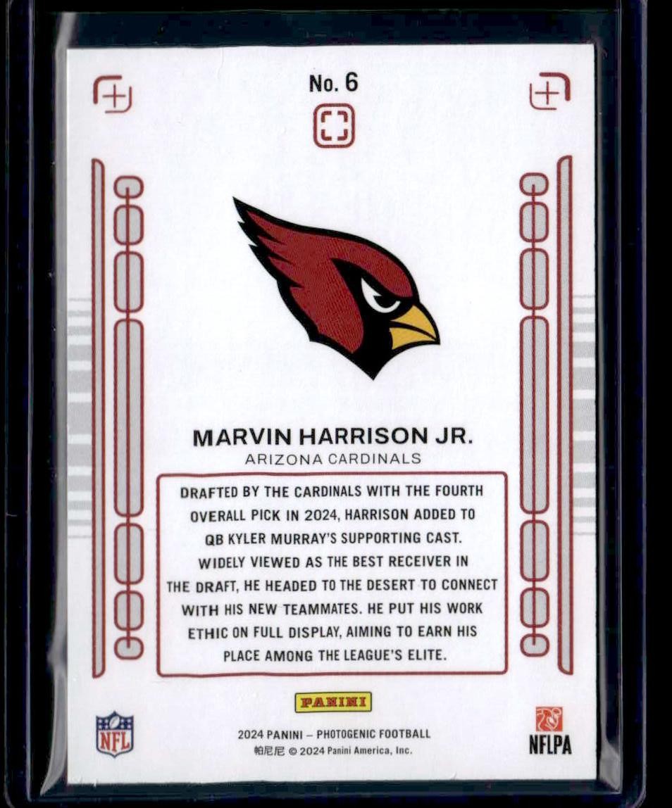 2024 Panini Photogenic #6 Marvin Harrison Jr. Rookie Pix