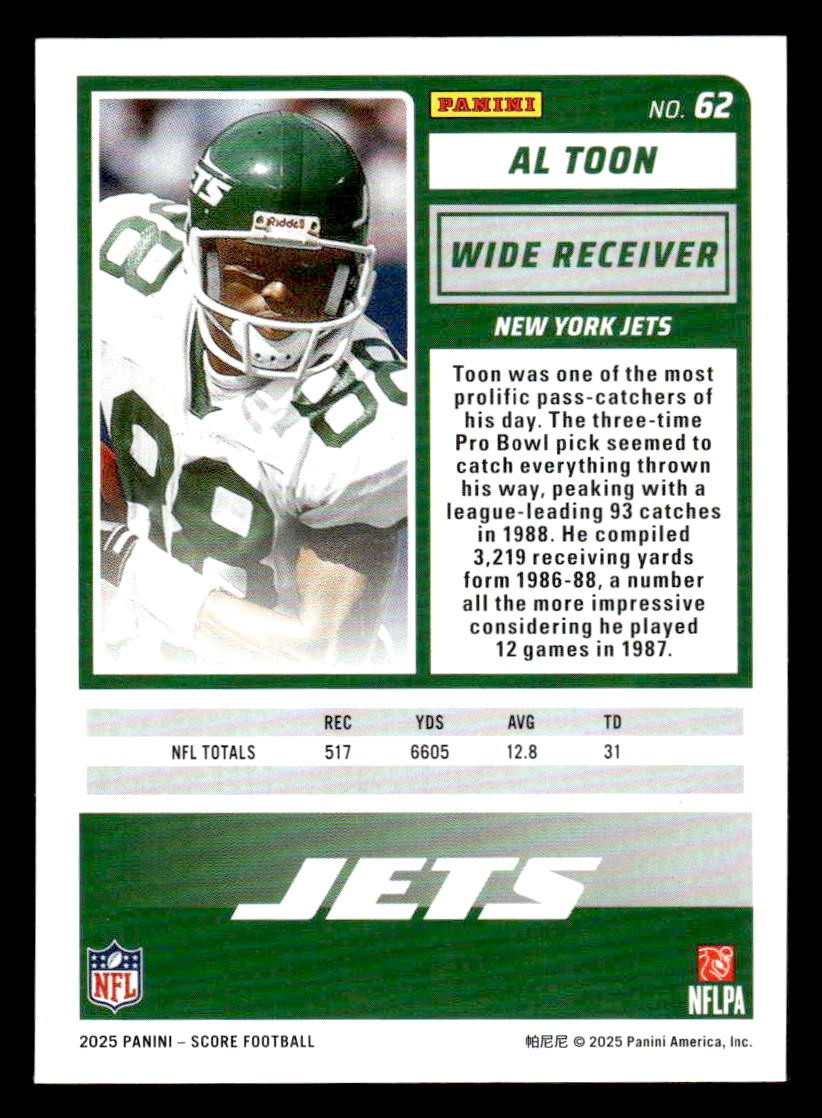2025 Score #62 Al Toon