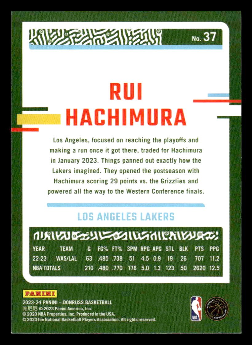 2023-24 Donruss #37 Rui Hachimura