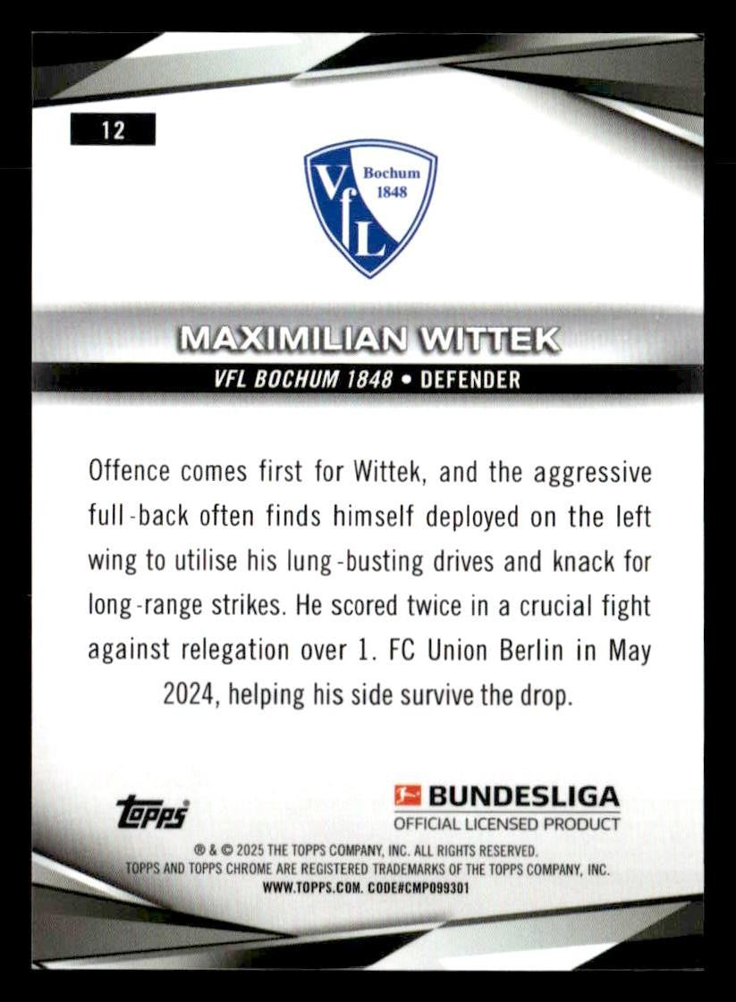 2025 Topps Chrome Bundesliga #12 Maximilian Wittek
