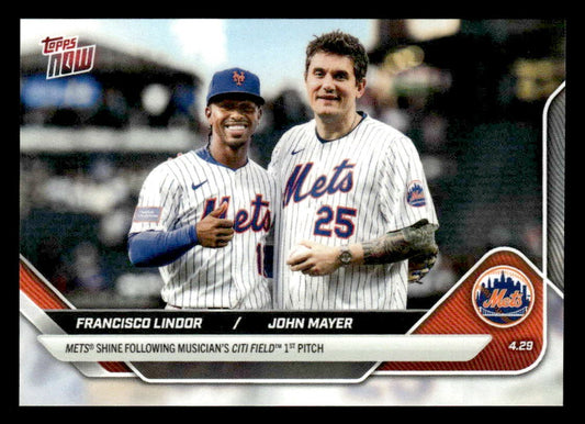 2025 Topps Now #FLJM Francisco Lindor / John Mayer John Mayer 1st Pitch