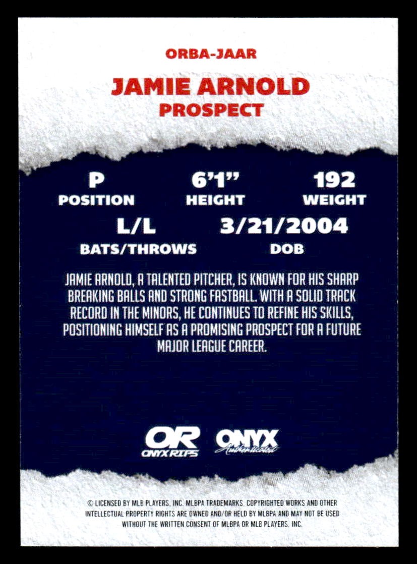 2025 Onyx Rips #ORBA-JAAR Jamie Arnold