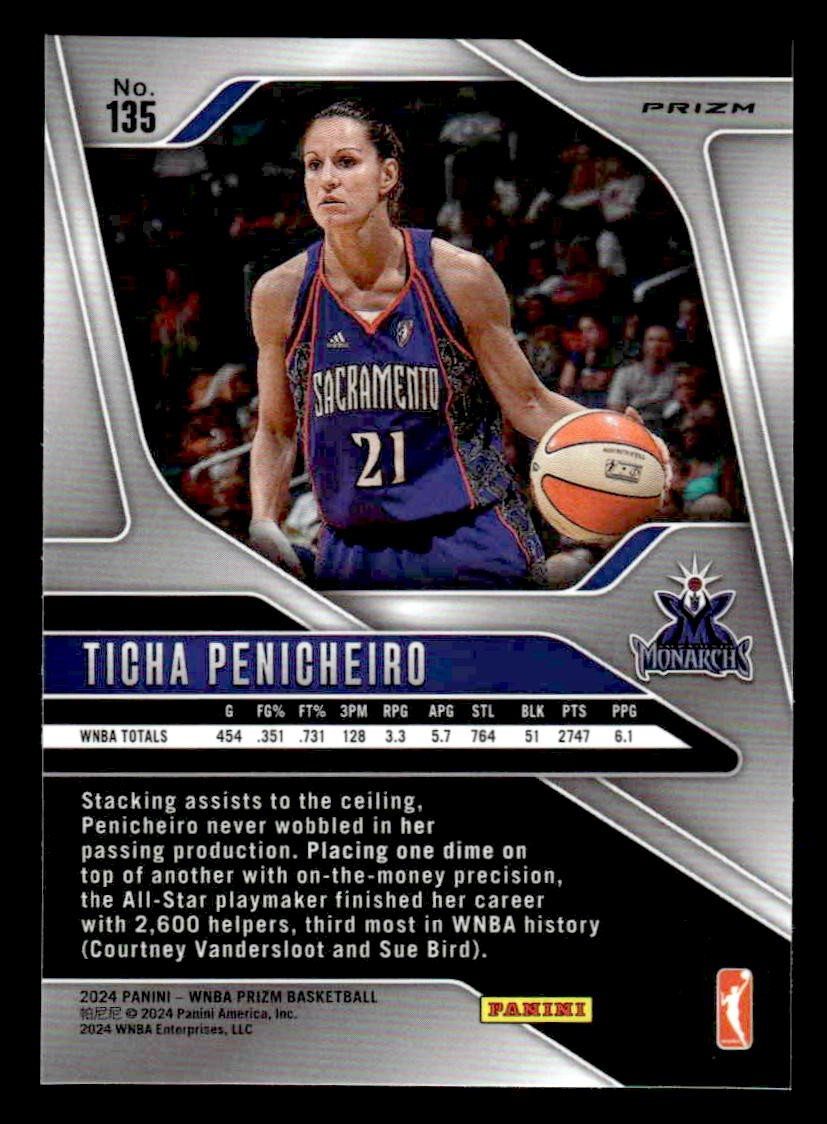 2024 Panini Prizm WNBA #135 Ticha Penicheiro Ice Prizms