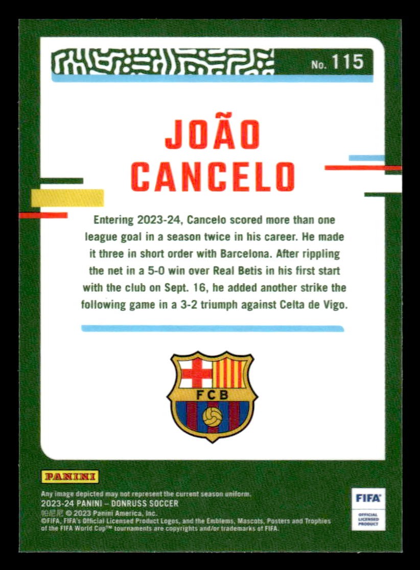 2023-24 Donruss #115 Joao Cancelo Optic