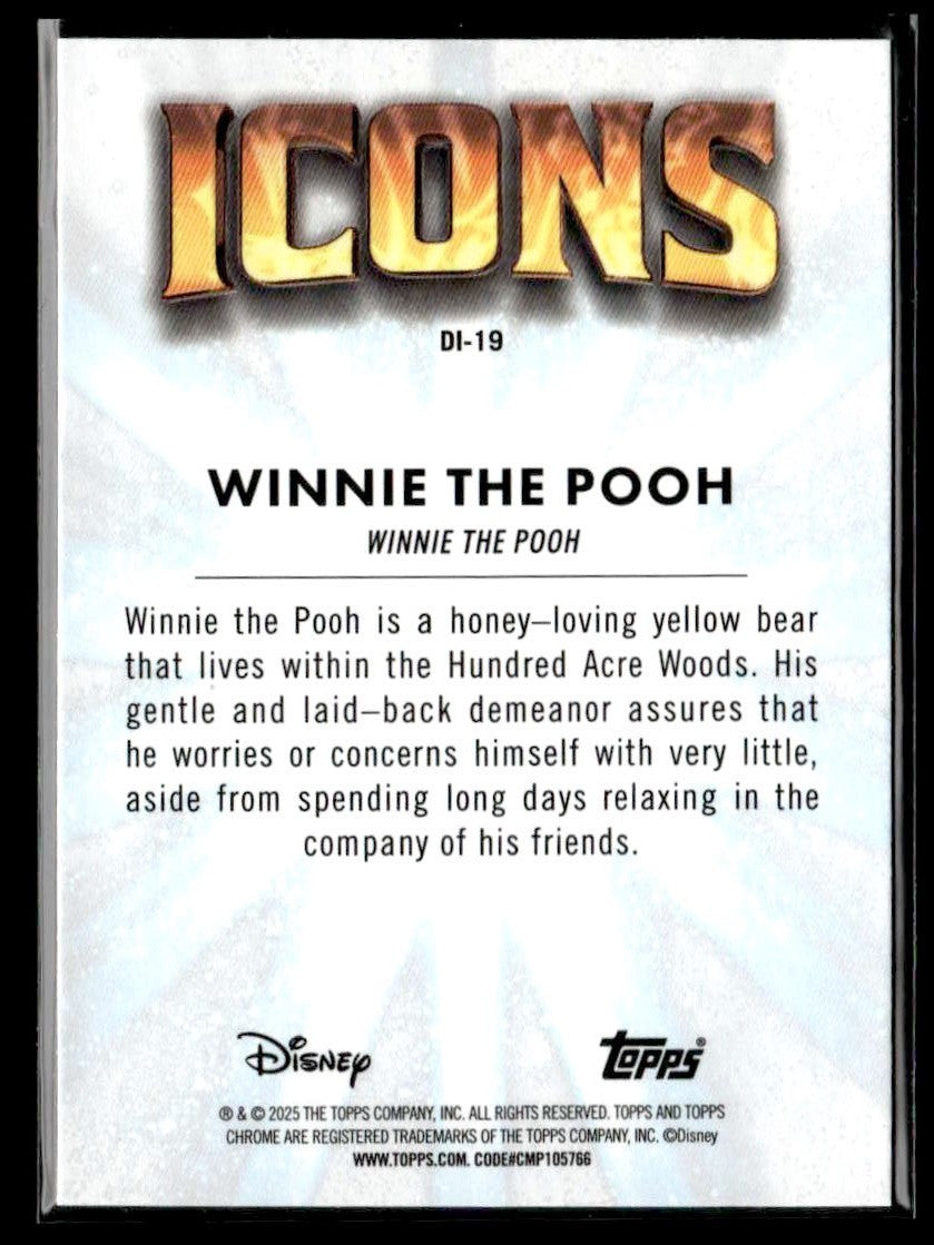 π Winnie the Pooh β 2025 Topps Chrome Disney Disney Icons #DI-19 π