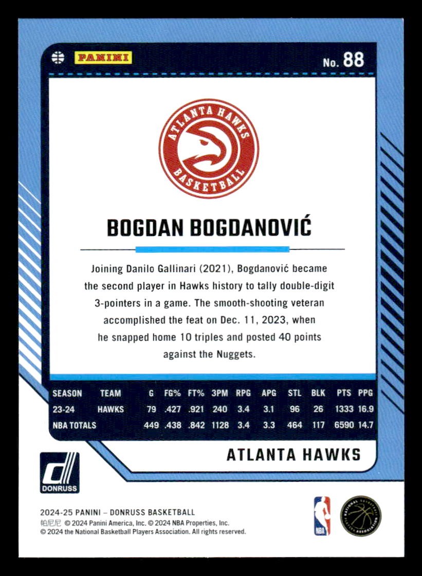 2024-25 Donruss #88 Bogdan Bogdanovic