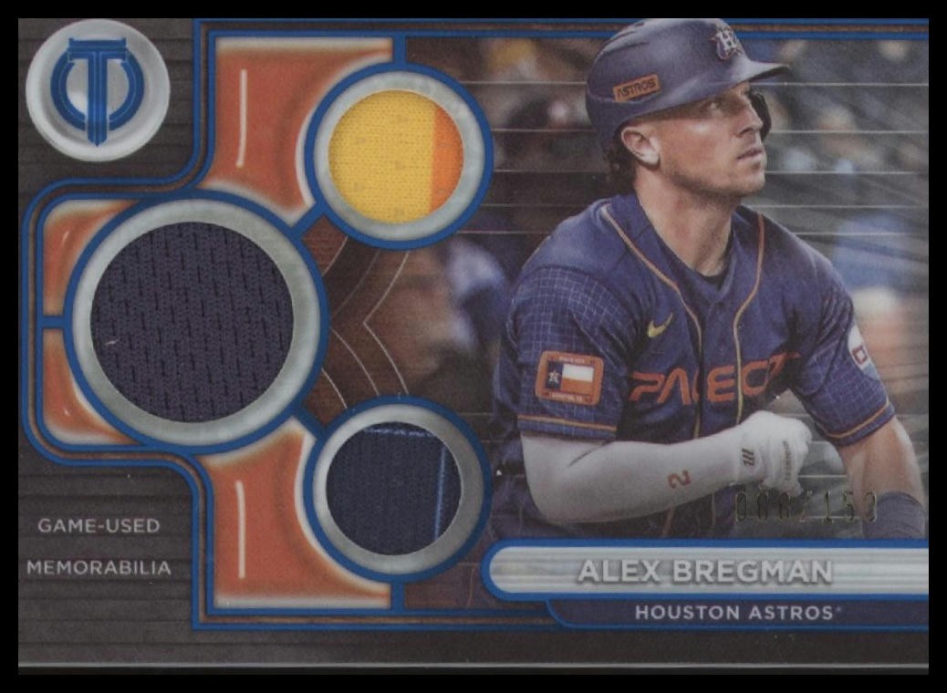 2024 Topps Tribute #TTR-AB Alex Bregman Tribute Triple Relics Blue #/150