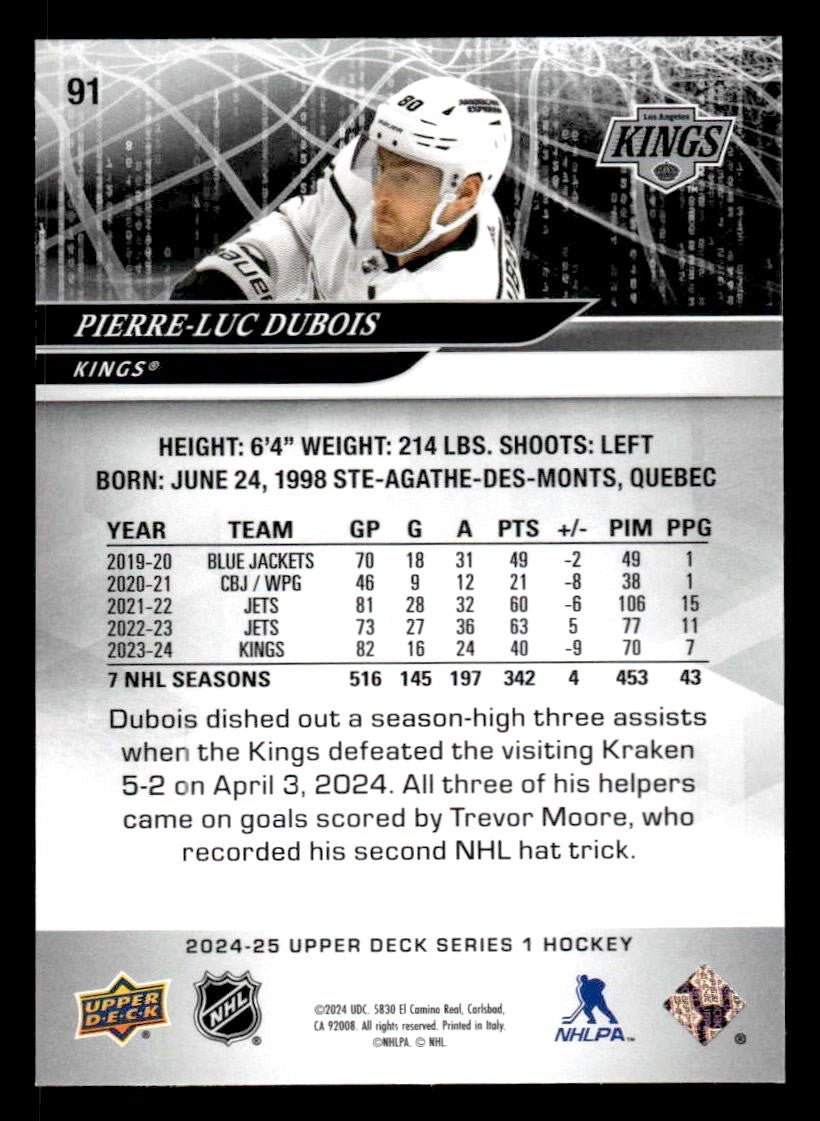 2024-25 Upper Deck #91 Pierre-Luc Dubois