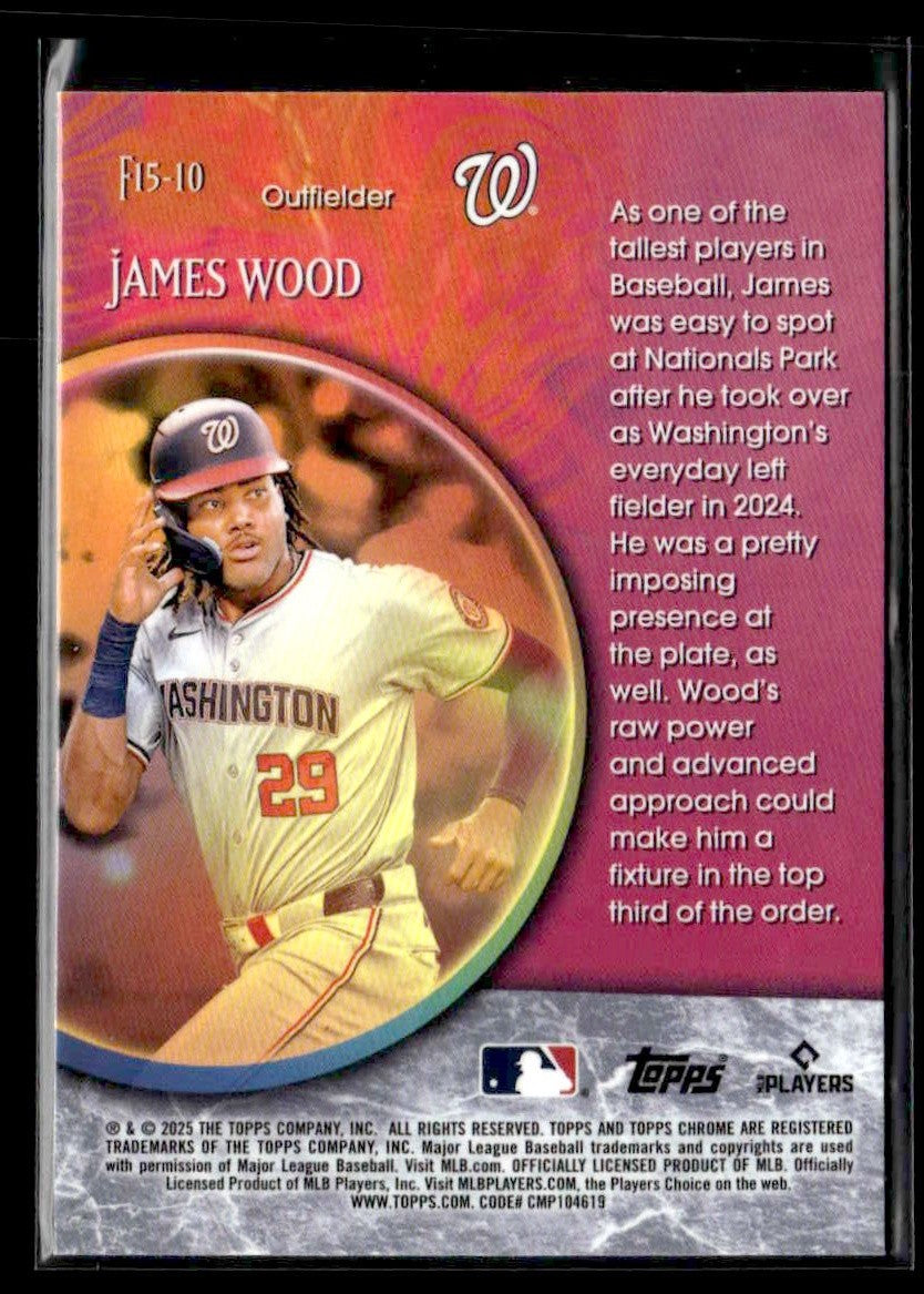 2025 Topps Chrome #F15-10 James Wood Fortune 15