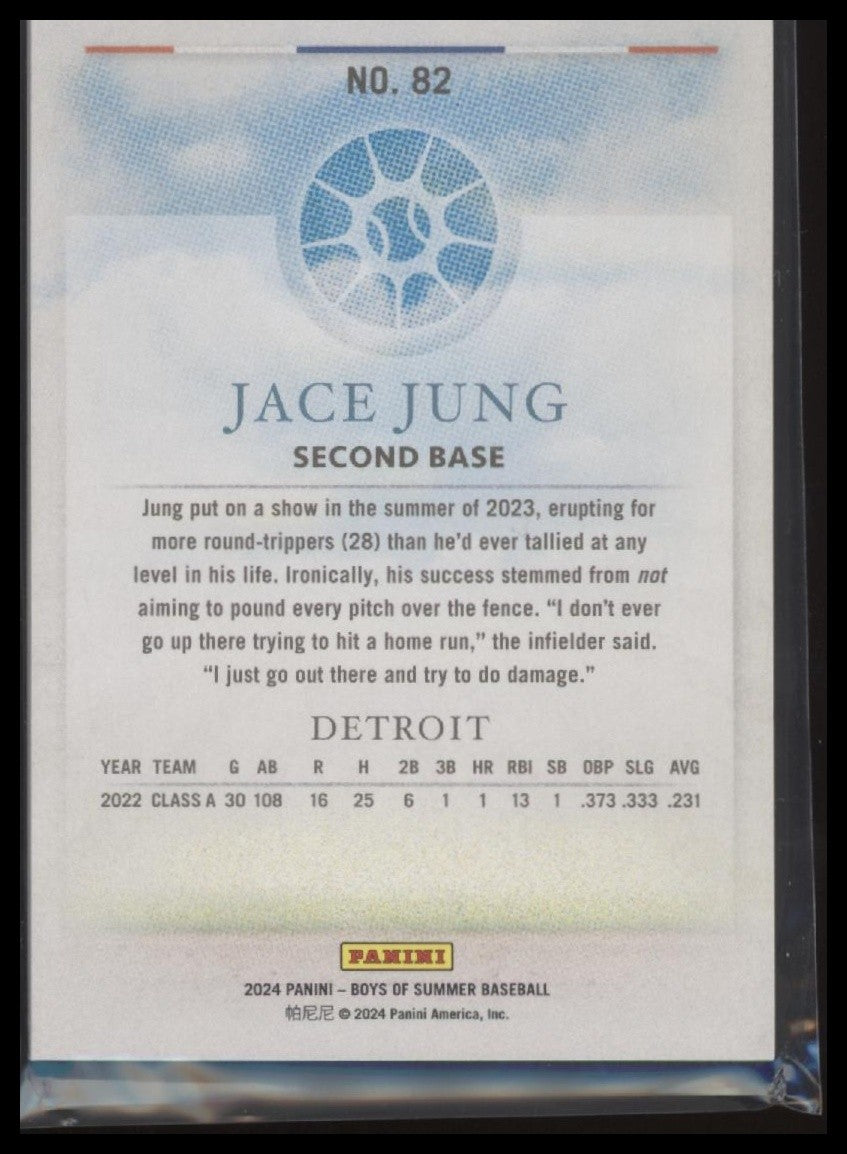 2024 Panini Boys of Summer #82 Jace Jung #/275