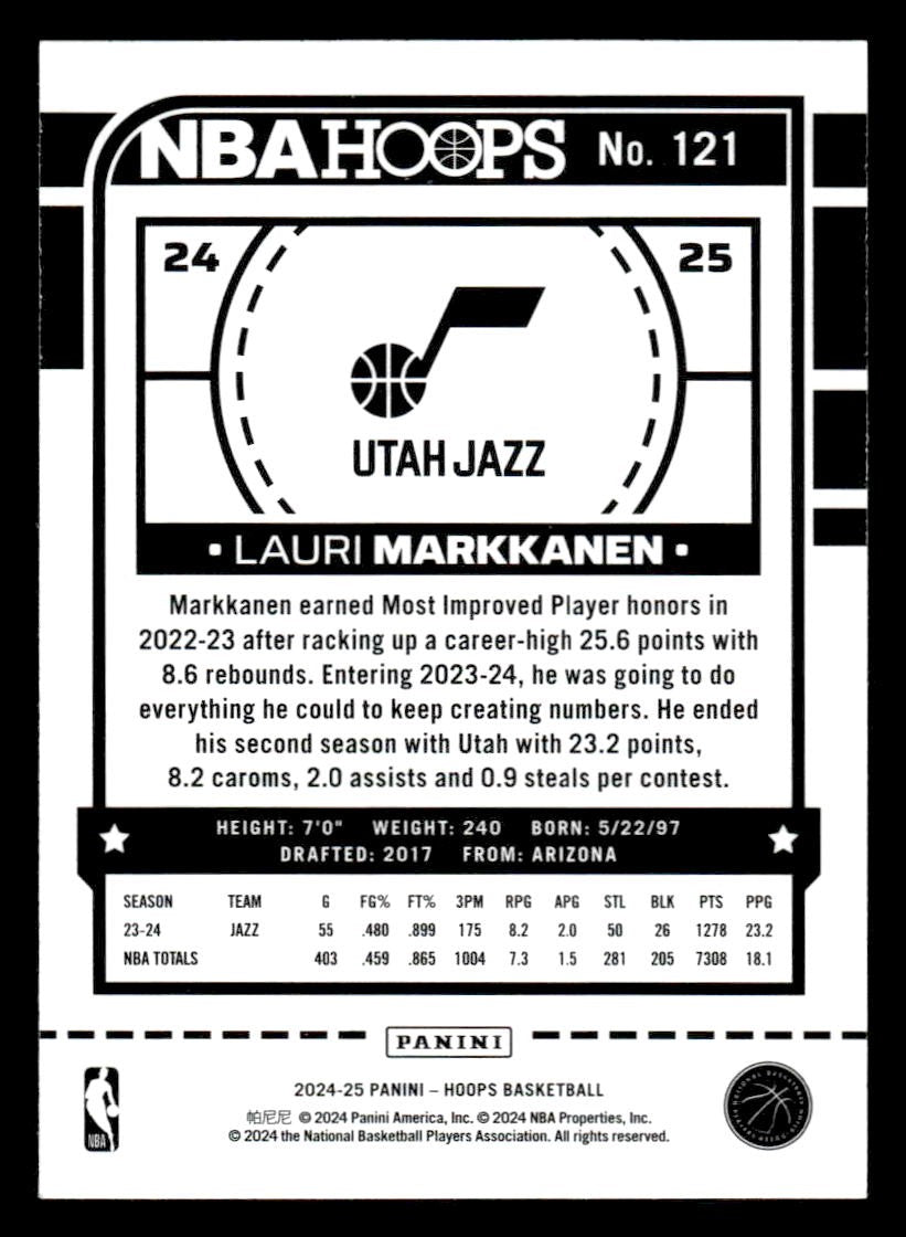 2024-25 Hoops #121 Lauri Markkanen