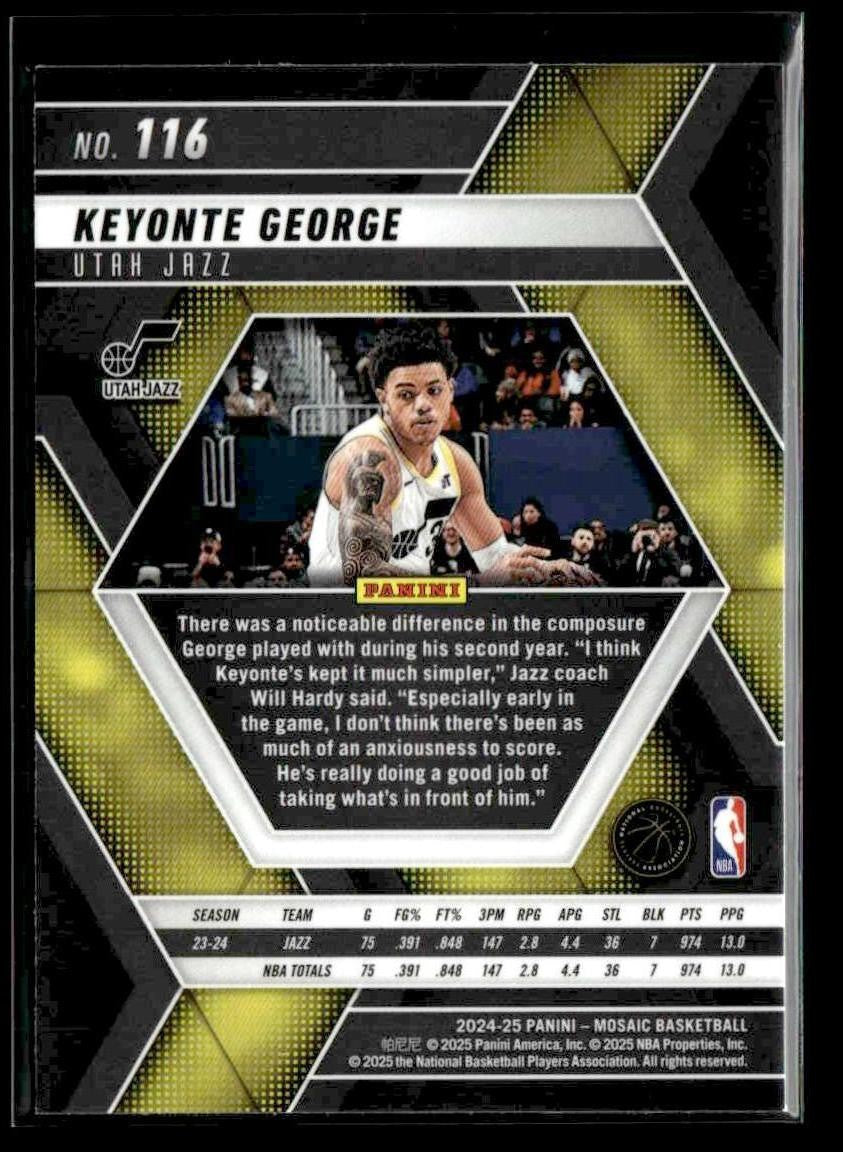 2024-25 Panini Mosaic #116 Keyonte George