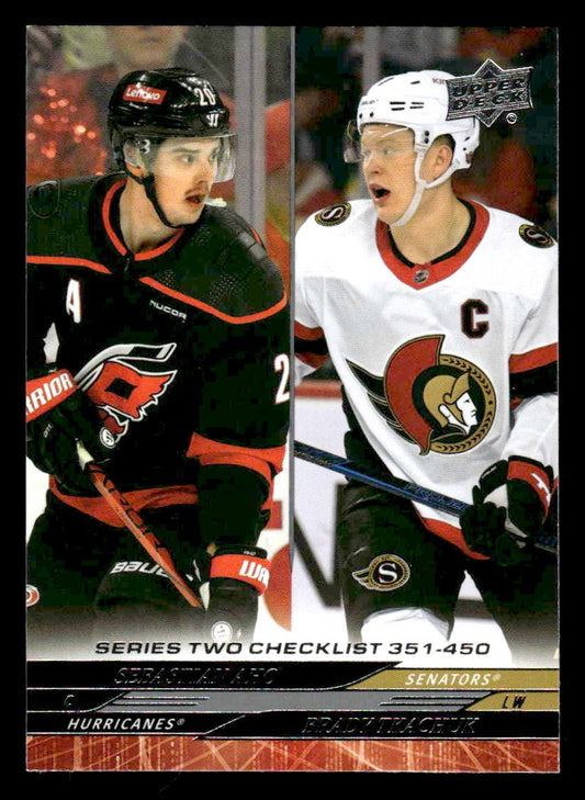 2024-25 Upper Deck #450 Sebastian Aho / Brady Tkachuk