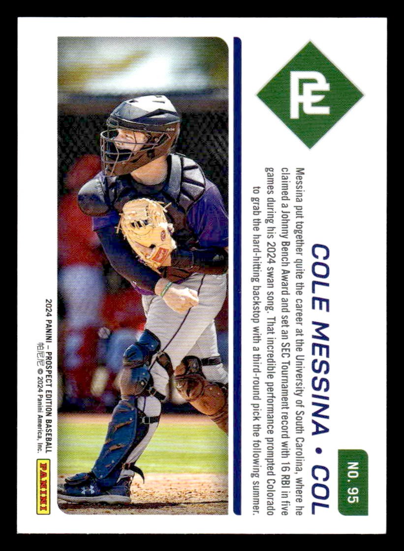 2024 Panini Prospect Edition #95 Cole Messina Red #/299