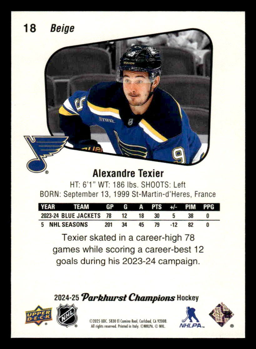 2024-25 Parkhurst Champions #18 Alexandre Texier