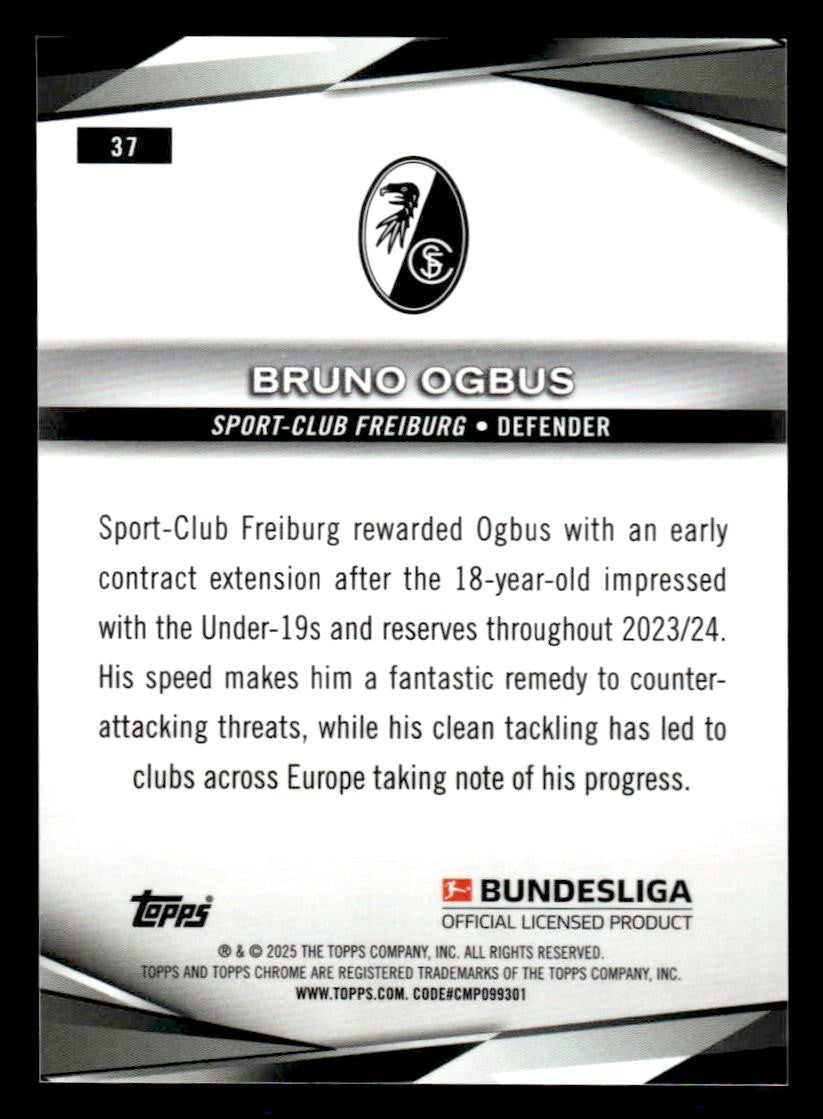 2025 Topps Sapphire Edition Bundesliga #37 Bruno Ogbus