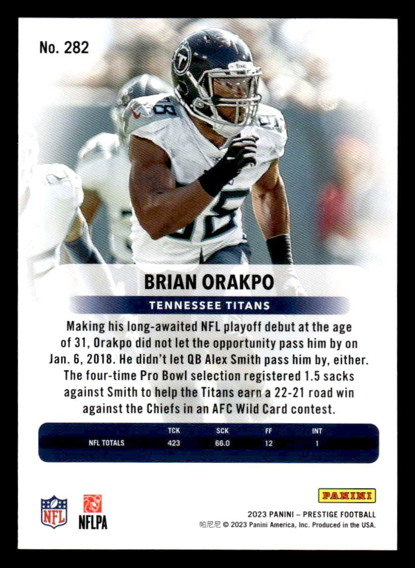 2023 Panini Prestige #282 Brian Orakpo