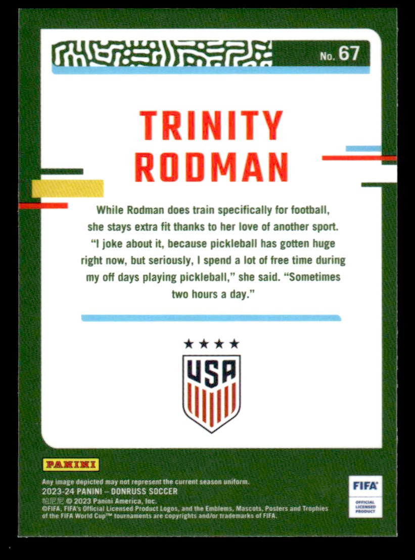 2023-24 Donruss #67 Trinity Rodman Optic