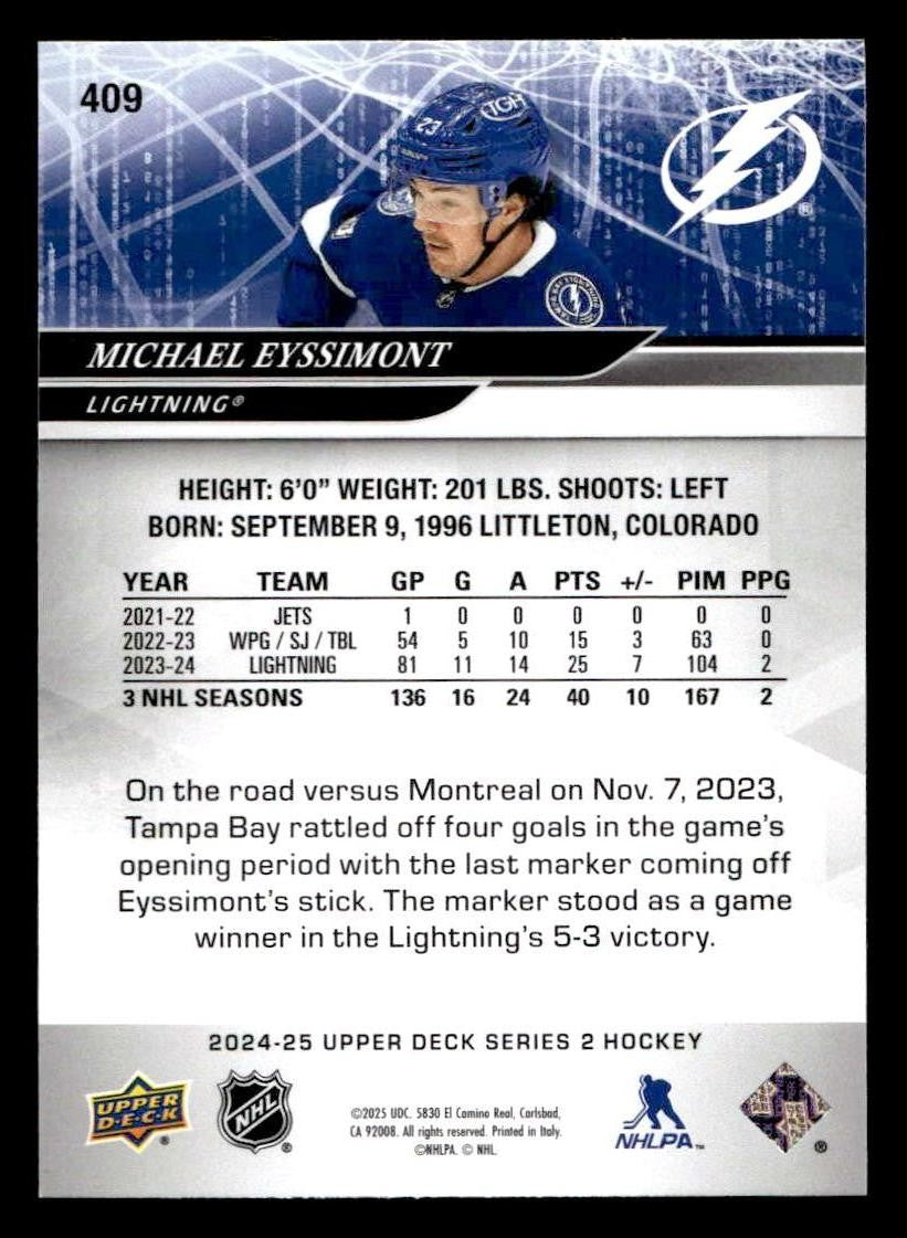 2024-25 Upper Deck #409 Michael Eyssimont