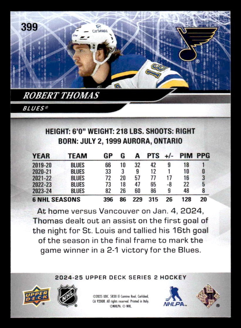 2024-25 Upper Deck #399 Robert Thomas