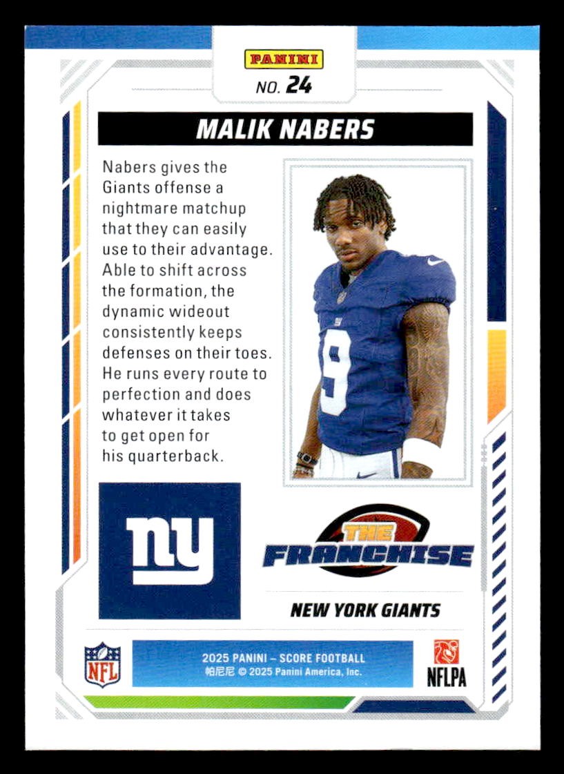 2025 Score #24 Malik Nabers The Franchise