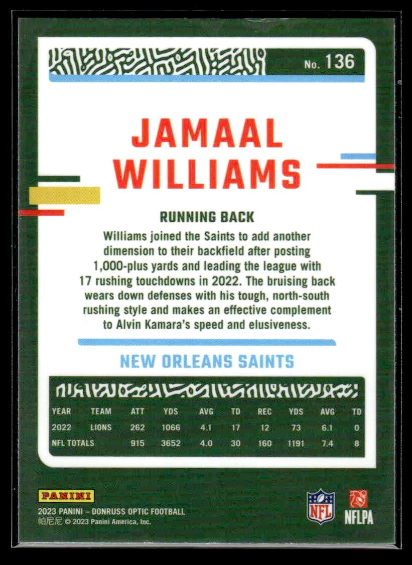 2023 Donruss Optic #136 Jamaal Williams