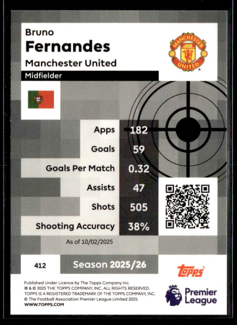 2025-26 Topps Premier League #412 Bruno Fernandes