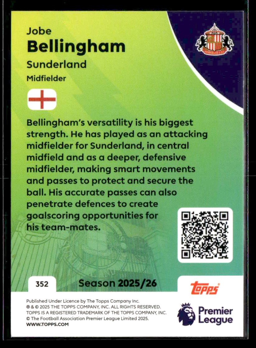 2025-26 Topps Premier League #352 Jobe Bellingham