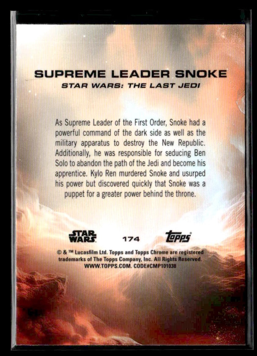 2025 Topps Chrome Sapphire Edition Star Wars #174 Supreme Leader Snoke