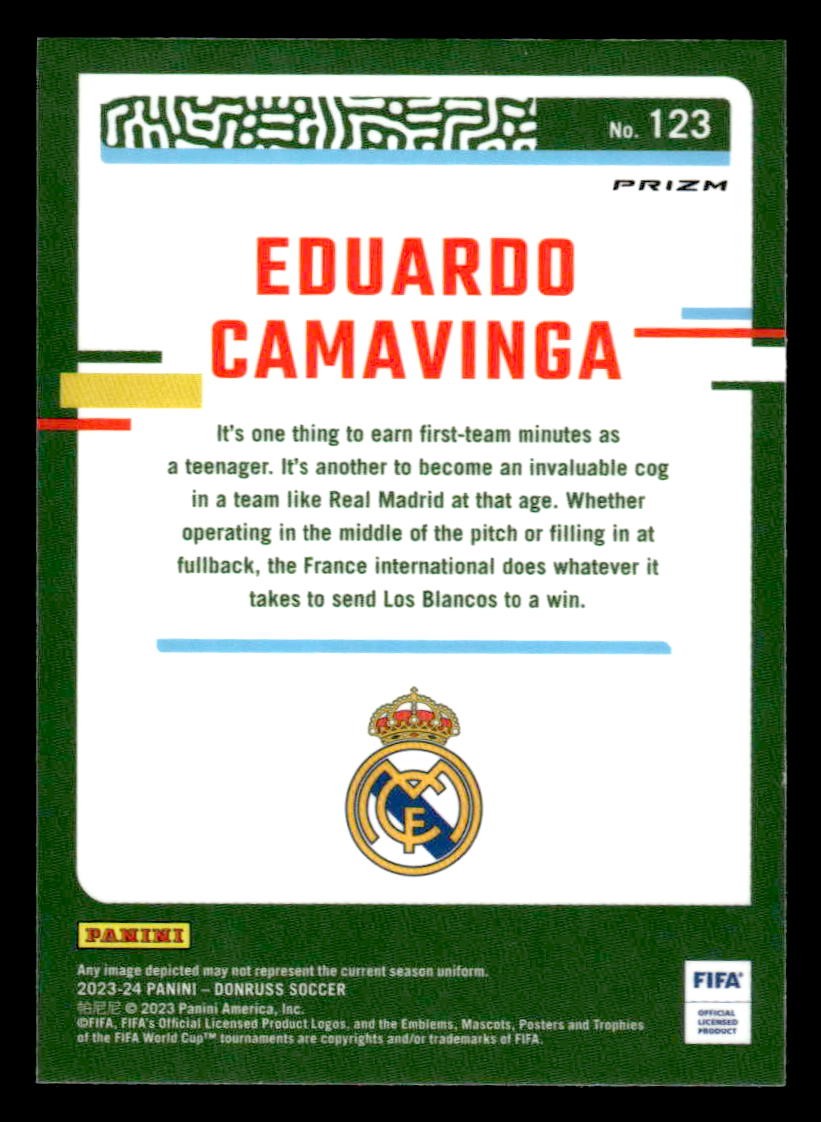 2023-24 Donruss #123 Eduardo Camavinga Optic Argyle