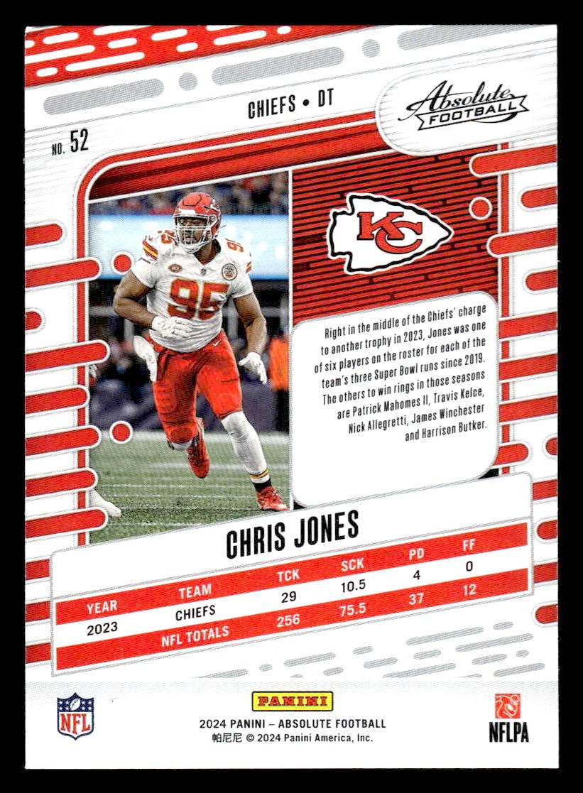 2024 Panini Absolute #52 Chris Jones Retail
