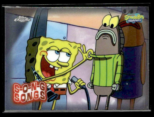 2025 Topps Chrome SpongeBob 25th Anniversary #S-11 Striped Sweater S-O-N-G Songs